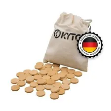 Bingo Wooden Chips 150 Discs Wooden For Bingo Game Cards 14/3mm. Wooden Ste...