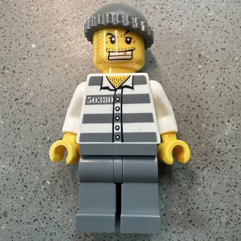 LEGO City Prisoner Gold Tooth cty0007 50380 Minifigure 2005 Police Vintage