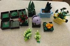 Lot of LEGO Pre-Built Incomplete Sets From Botanical Series AS-IS See Photos 
