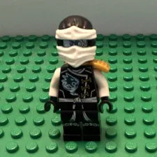 LEGO Ninjago Skybound Zane Minifigure Black Outfit w/ White Wrap Mask