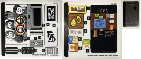 LEGO STICKER SHEETS 1+2+3 10291 QUEER EYE FOR FAB 5 LOFT from set New