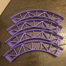 Lego Part 25061 Train Track Roller Coaster Curve 90° degrees Dark Purple