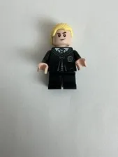 Lego New Draco Malfoy Black Torso Slytherin Robe Black Harry Potter Minifigure
