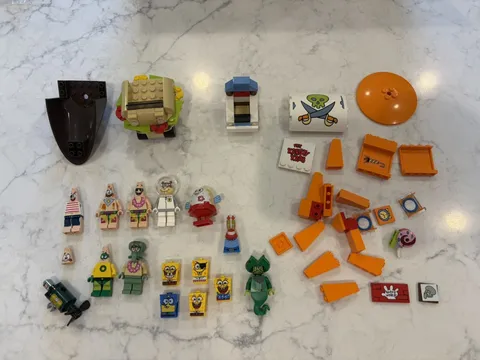 LEGO Spongebob Figures & Parts Lot: Undersea Party, Dutchman, Glove World & More