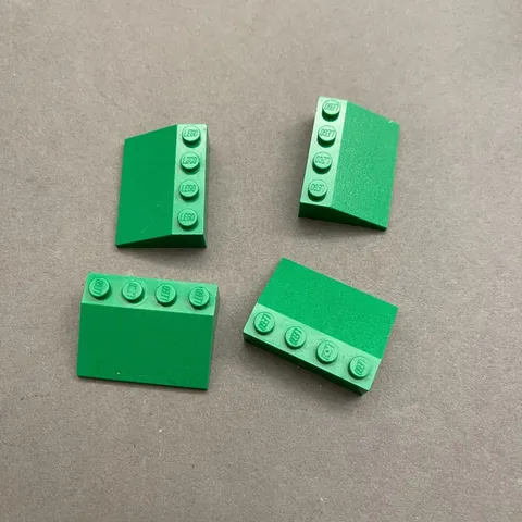Lego 3297 Green Replacement Parts Pieces Lot of 4