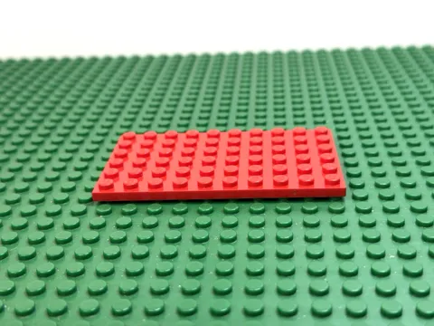 LEGO Red Plate 6 x 10 no Part# no Logo Town Fabuland 6375 3672 760 269 367 #3033