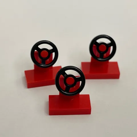 Lego 3829 73081 Steering Wheel Red Replacement Parts Pieces Lot of 3
