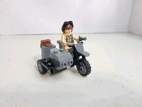 Lego Indiana Jones - German Soldier Motorcycle W/Sidecar - 7620