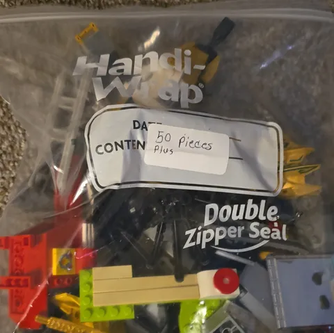 LEGO Bulk Lot Mixed Multicolor Plastic Bricks & Pieces in Polybag, 50+ Pieces