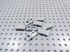 LEGO Lot of 8 Light Bluish Gray 2x1 Curved Slopes No Stud BC