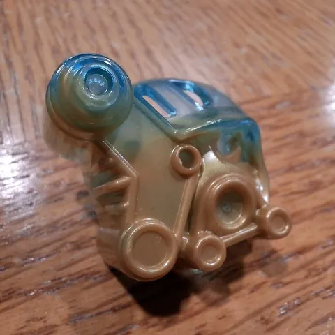 LEGO BIONICLE Gold and Blue Kopaka Mask / Helmet Piece Plastic
