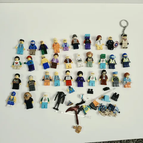 Lot Of 30+ Mismatched Various Mixed LEGO Minifigures & Accessories