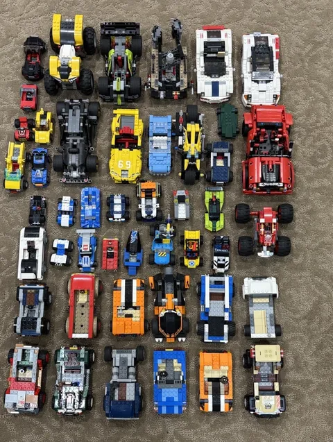 LEGO Bulk Lot Mixed Vehicles Cars Trucks Incomplete Sets race cars wheels As Is
