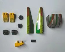 LEGO Printed Vehicle Parts Bounty Hunter Pursuit 7133-1 printed pieces READ DESC