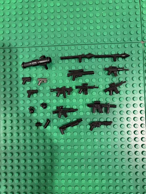 Lot of 19 Custom Lego Accessories Weapons for Minifigures.  Used