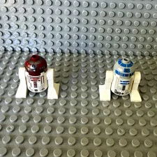 LEGO Star Wars Minifigure Lot - R2-D2 & Red Astromech Droid Plastic 2pc