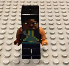 Official LEGO Minecraft Sentinel Soldier Minifigure - Blue Armor, No Trident