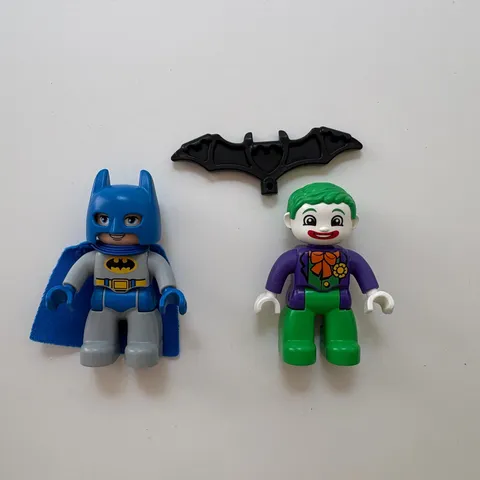 Lego Duplo Batman Joker Minifigs with Bat