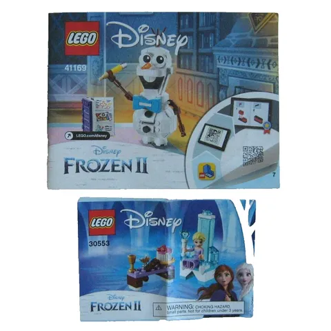 2 LEGO Disney Frozen II #41169, #30553 Instruction Manuals Only Olaf Throne