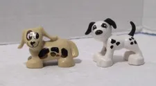 2 Lego DUPLO  Dogs  Brown & White
