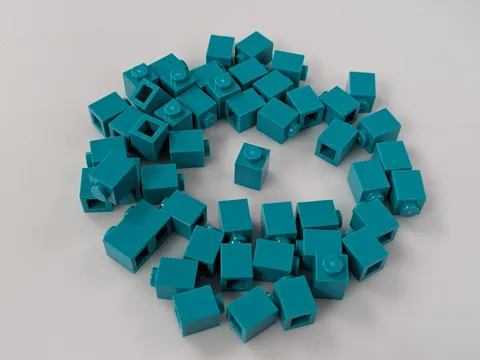 LEGO x50 Dark Turquoise 1x1 Brick (3005) Building Bricks Lot Bulk MOC