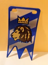 Lego multipls09b Vertical Plastic Flag-Lion & Crown/Diagonal Blue & White Stripe
