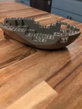 Vintage Brown & Gray Lego Pirate Ship Boat Base Hull - Bow & Stern 6271 6268