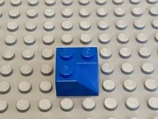 LEGO Blue Slope 45 Degree 2x2 Double Concave Part 3046