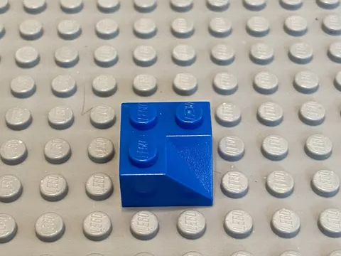 LEGO Blue Slope 45 Degree 2x2 Double Concave Part 3046