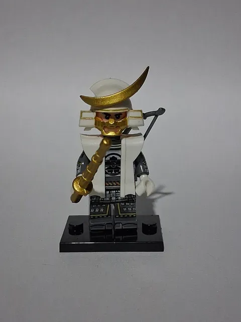 Samurai Wave Warrior With Crossbow & Golden Color Catana ArmorecustomNinja- Lego