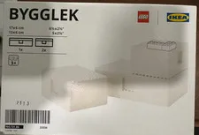 LEGO IKEA BYGGLEK Boxes With Lid Set of 3 (703.721.86) - NWT NEW Sealed