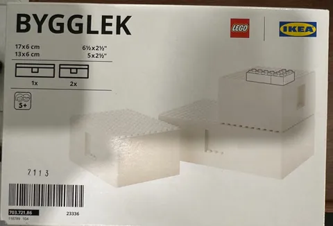 LEGO IKEA BYGGLEK Boxes With Lid Set of 3 (703.721.86) - NWT NEW Sealed