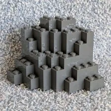 Lego Dark Bluish Gray Rock Panel 8 x 8 x 6 Medium Symmetric Piece MURP 23996