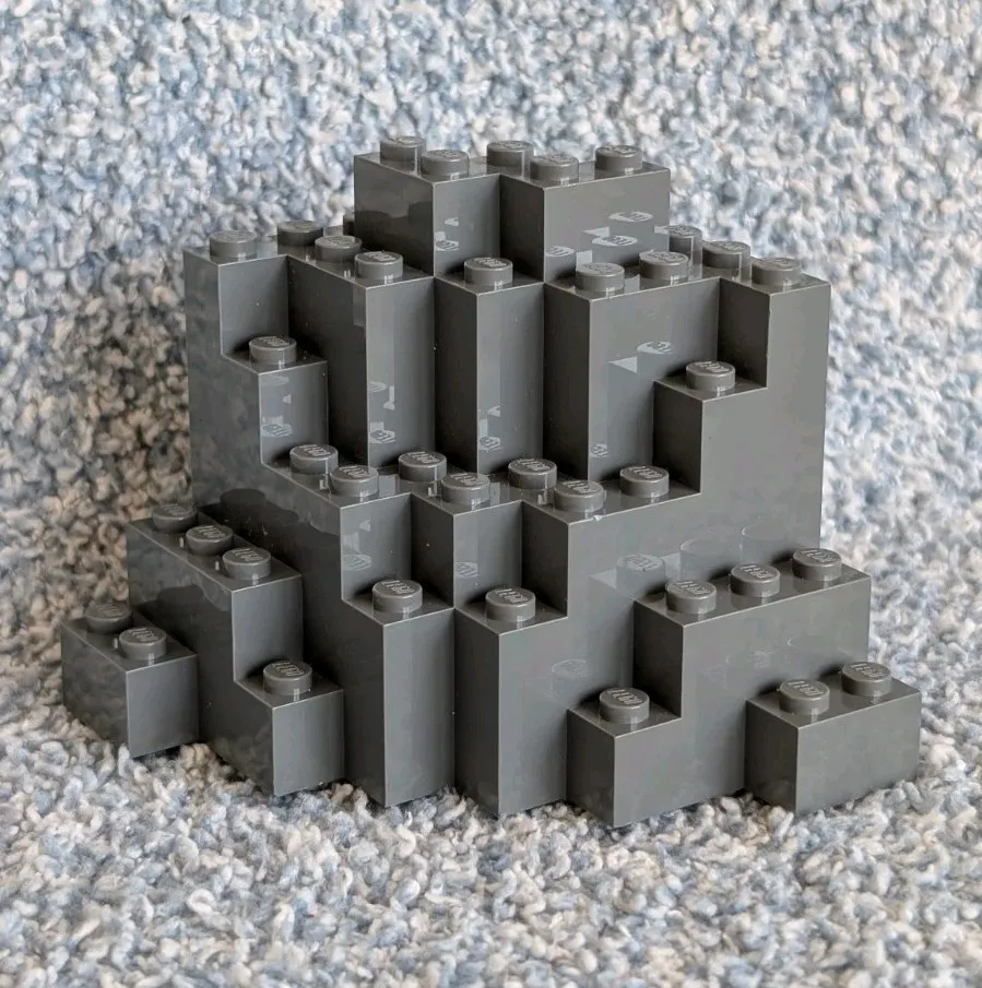 Lego Dark Bluish Gray Rock Panel 8 x 8 x 6 Medium Symmetric Piece MURP 23996