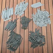 LEGO TECHNIC Axle Lot 434 Light and Dark Gray Assorted Lengths