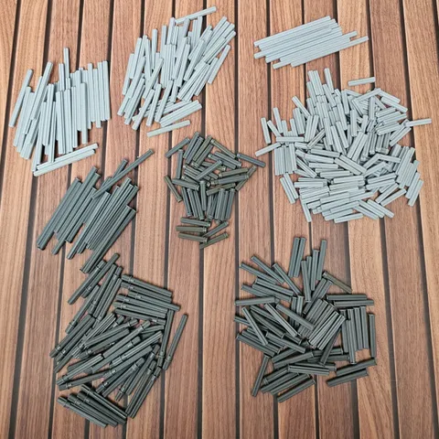 LEGO TECHNIC Axle Lot 434 Light and Dark Gray Assorted Lengths