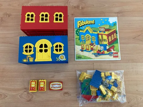 LEGO vintage fabuland 344 Service Station complete with instructions (German)