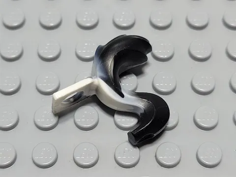 LEGO Black Marbled Bushy Minifigure Animal Tail Accessory