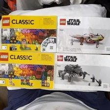 Lego Classic/Star Wars Instruction Manuals Booklets Lot of 4 No Blocks Included