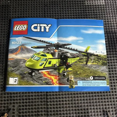 LEGO CITY VOLCANO EXPLORERS HELICOPTER REPLACEMENT MANUAL ONLY BOOK # 2    60123