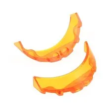 2x LEGO Windshield Curved 3x6x1 Transparent Orange Cockpit Window 62360