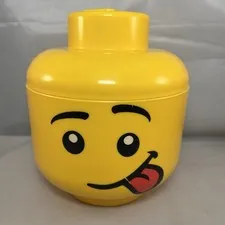 Lego Minifigure Head Storage 7" Container - Pre-Owned