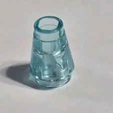 LEGO Parts - Trans-Light Blue Cone 1 x 1 with Top Groove - No 4589b