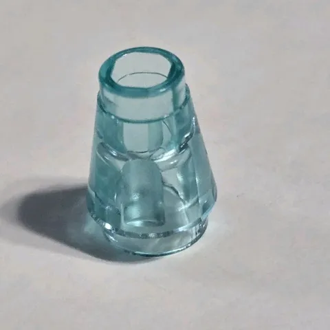 LEGO Parts - Trans-Light Blue Cone 1 x 1 with Top Groove - No 4589b