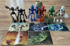 Lego Bionicle TOA MATA Complete Set 8531-8536 with BOULDER & 5 Manuals