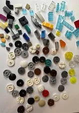 LEGO Mixed Lot Parts Pieces Bricks Plates Transparent Round Bulk 