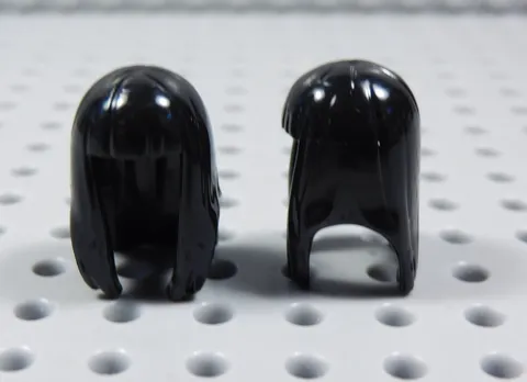 LEGO Lot of 2 Female Girl Long Straight Black Hair w/ Bangs Minifig BQ