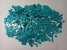 LEGO BULK LOT 500 DARK TURQUOISE BRICKS PLATES TILES & SPECIALTY PIECES