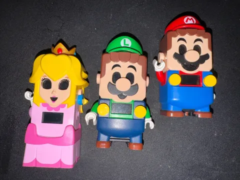 All 3 LEGO Super Mario Luigi Princess Peach Interactive Talking Figures