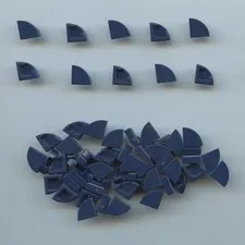 LEGO x 60 Dark Blue Tile, Round 1 x 1 Quarter 26269